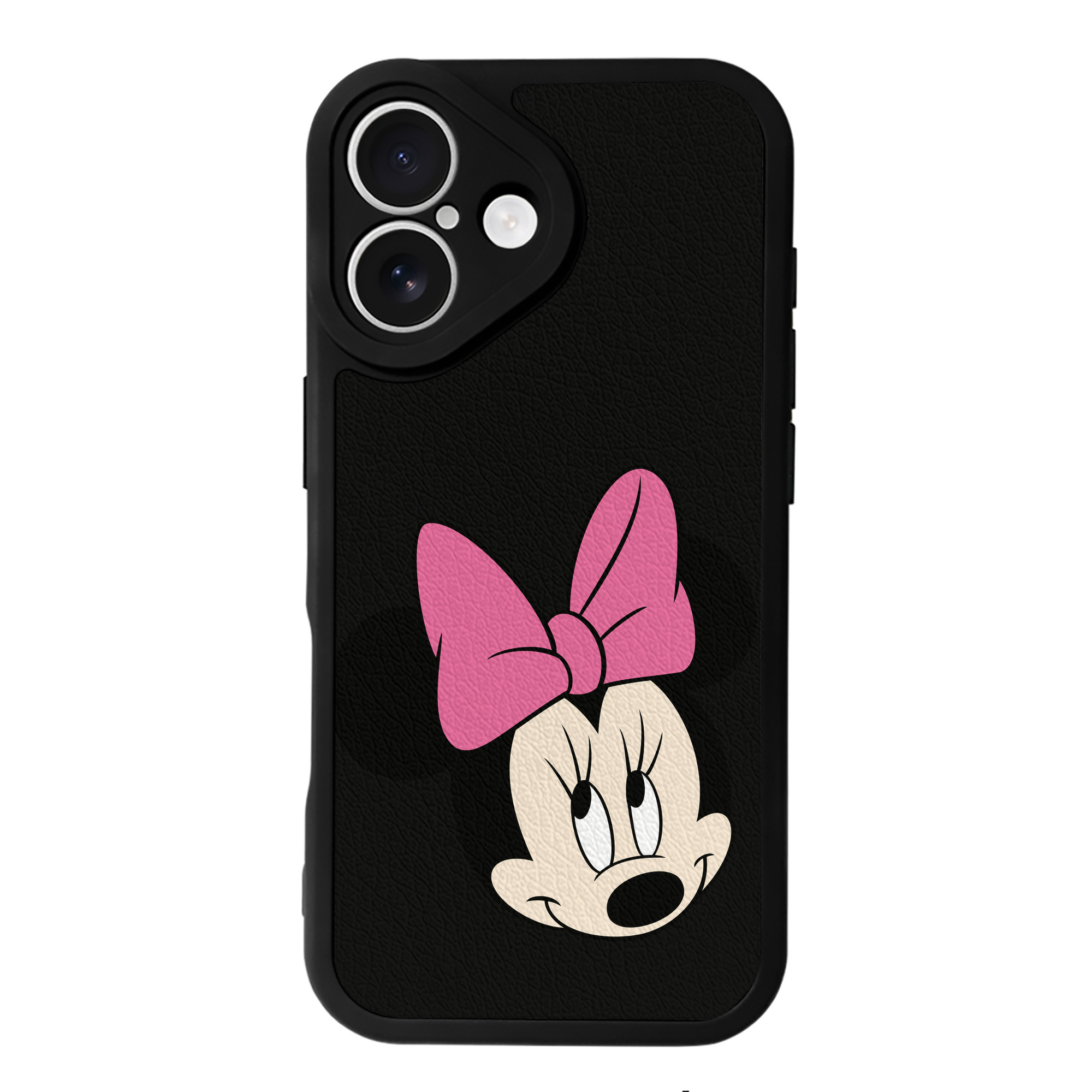（画像用） ミッキーマウス Mickey Mouse 【iPhone 16シリーズ対応】シリコンスマホケース（レザー調） 材質：シリコン